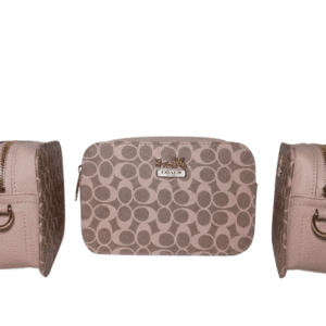 Bolso de Mano Crema con Textura Animal Print