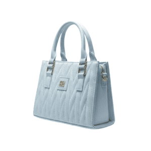 Bolso de Mano Acolchado Celeste Premium
