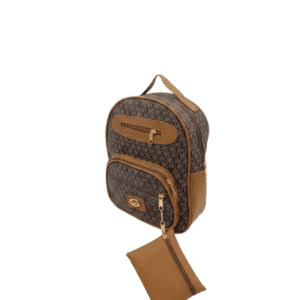 Mochila Casual Monograma Marrón con Monedero