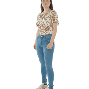 Top Estampado Hombros Caídos