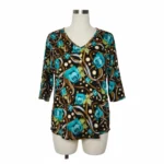 Blusa señorera estampada talla plus