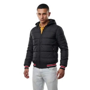 Chaqueta acolchada unicolor caballero